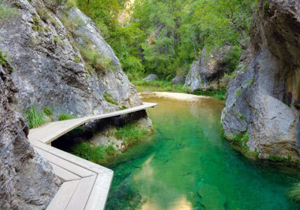 Tramo de la Ruta del Parrizal de Beceite