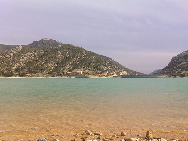Vista del embalse de Pena al atardecer