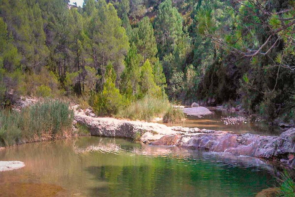 La pesquera de Beceite en verano