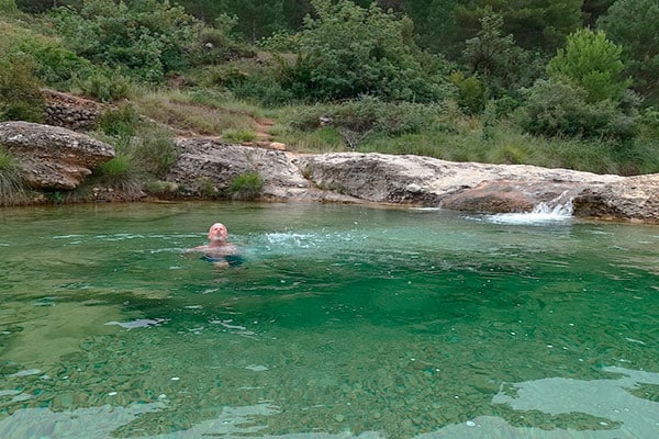 Baño en la pesquera de Beceite