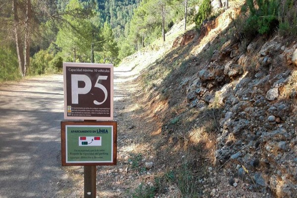 Acceso a la ruta de la pesquera de Beceite